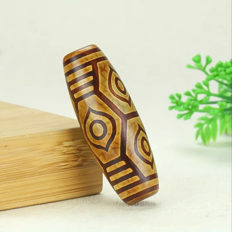 

Dzi Bead Agate, Tube Beads, Retro Ethnic Style Jewelry