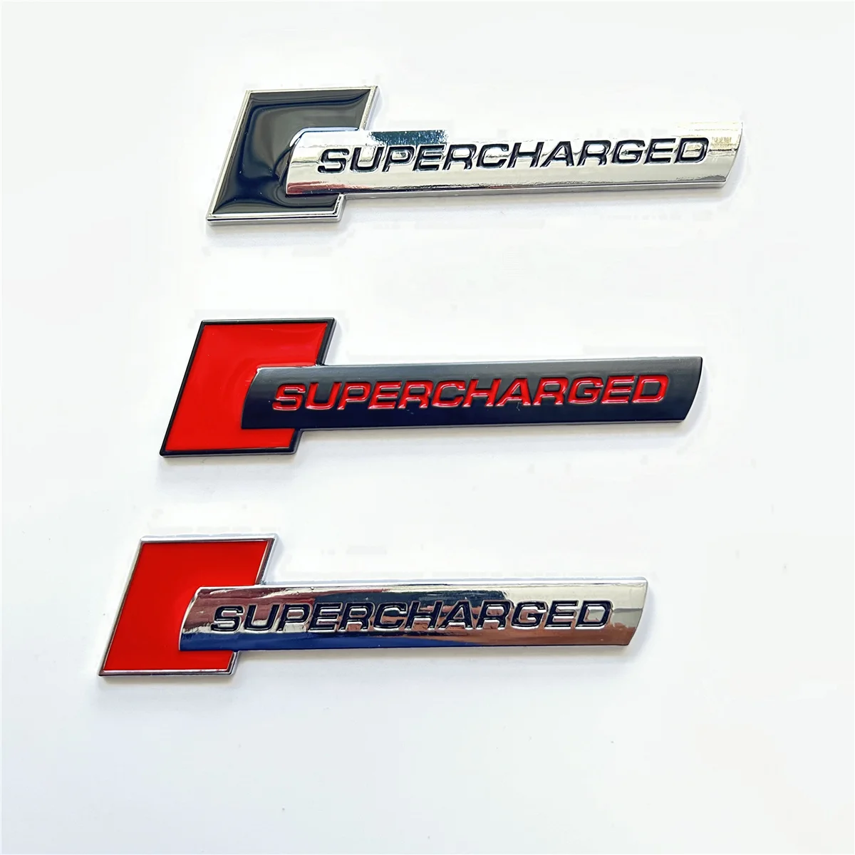 3D Supercharged Car Sticker Emblem Sport Auto Badge Decal for Land Rover Range Rover Audi A3 A4 A5 A6 Q3 Q5 Q7 RS S3 S4 S5 S6 S8