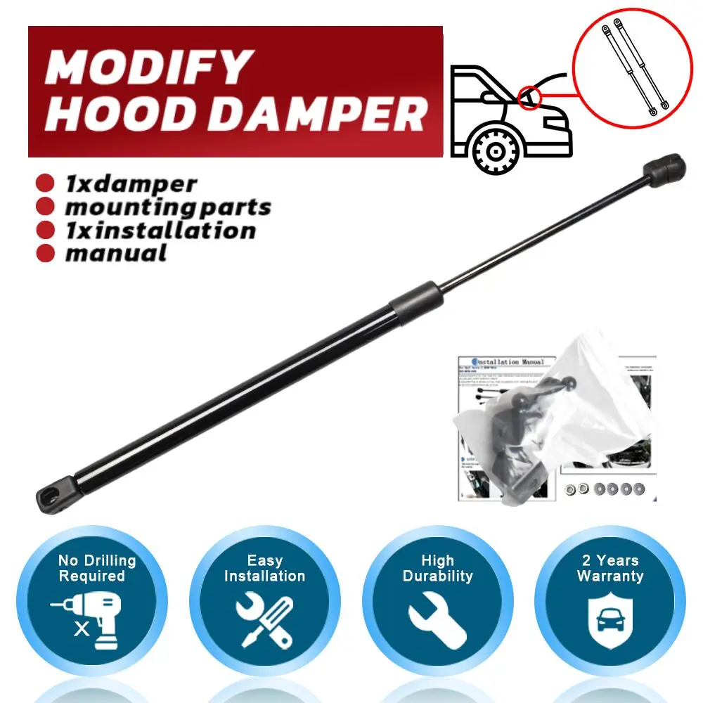 

1PCS Hood Struts for Opel Zafira Tourer C Compact MPV 2011-2019 Gas Damper Lift Support Bar Front Bonnet Prop No-drill Full Kit