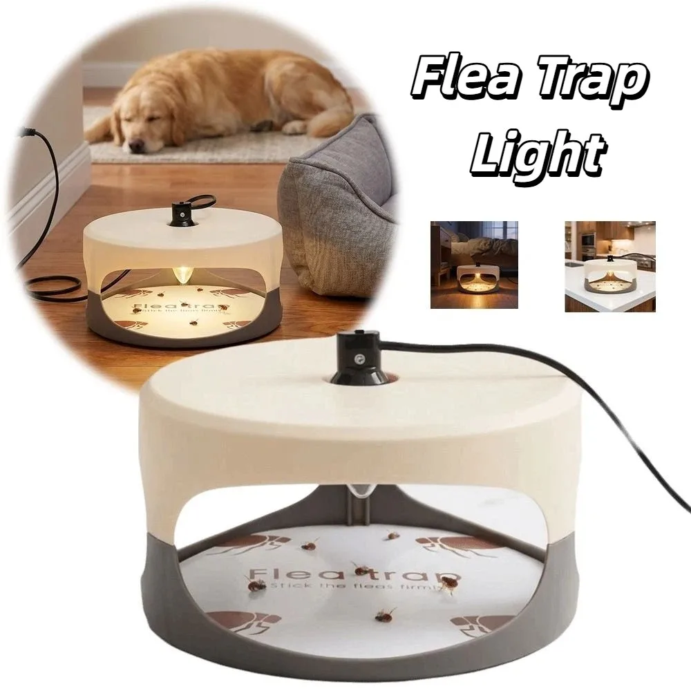 

Round Shape Sticky Capture Trap Light Plug Effective Pest Control Capture Trap Reusable Natural Control Moth Trap Lamp