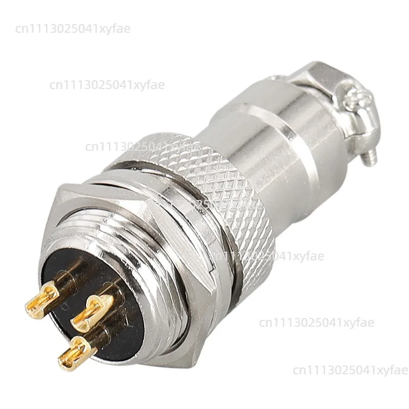 10 sets /Aviation plug socket reverse installation GX16-2 core 3 4 5 core, copper core gold-plated, connector, opening 16mm