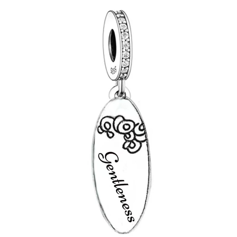 FC Jewelry Fit Original Brand Charms Bracelet 925 Silver Kindness Peace Patience Faithfuness Beads Pendant For Making Berloque