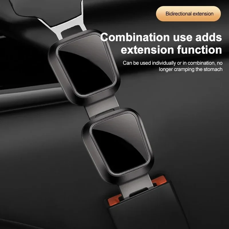 2Pcs Seat Belt Extender Buckle Plug Zinc Alloy Safety Belt Converter Clip Fit Porsche BMW Audi Vehicle Interior Accessories view 5