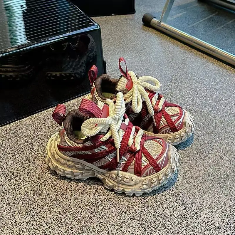 

2026 Fall Kids Athletic Sneakers Breathable Non Slip Running Shoes for Boys Girls Casual Dad Shoe Style​