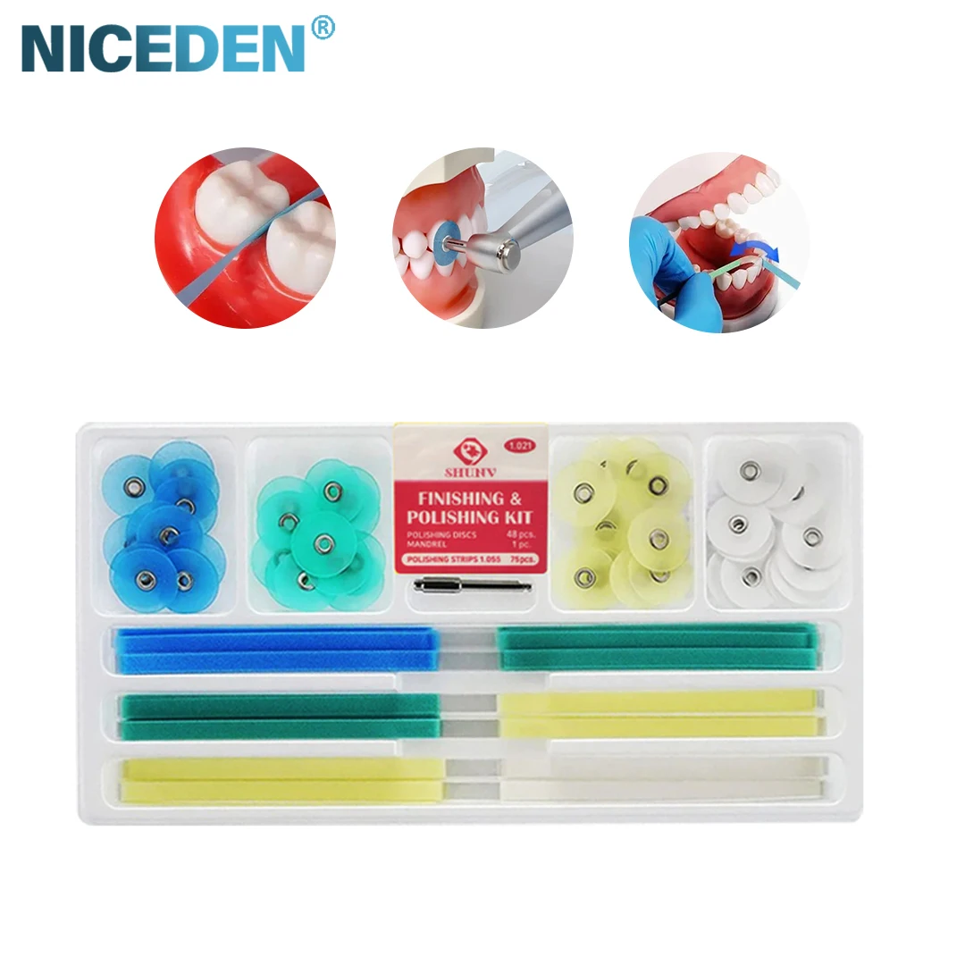 Dental Composite Resin Finishing Polishing Discs Kit Polishing Strips Set Extra Thin Contouring Flexible Polishing Discs