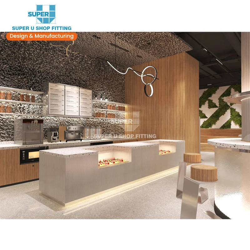 (customized)Modern Cafe Design Interior Ideas Coffee Shop Design Supplies Commercial Store Decoration Luxury Cafe Shop