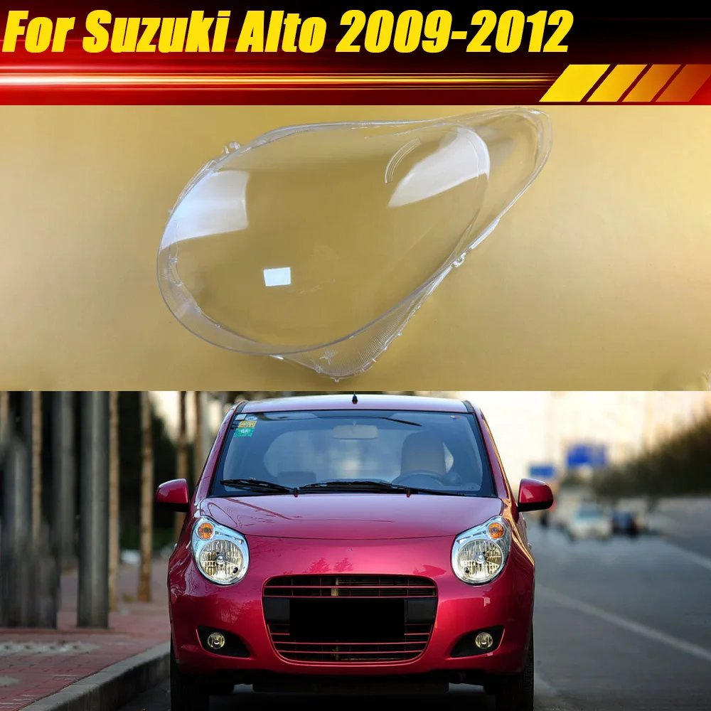 

For Suzuki Alto 2009 2010 2011 2012 Headlamp Lampshade Transparent Mask Cover Headlight Shell Plexiglass Replace Original Lens