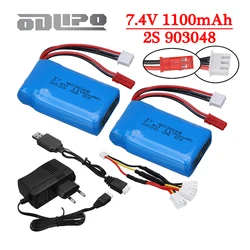 Akumulator Lipo 2S 7.4V 1100mAh 25C do WLtoys V353 A949 A959 A969 A979 k929 Samochód wyścigowy Pojazd terenowy Zabawki Samochody Zapasowy akumulator