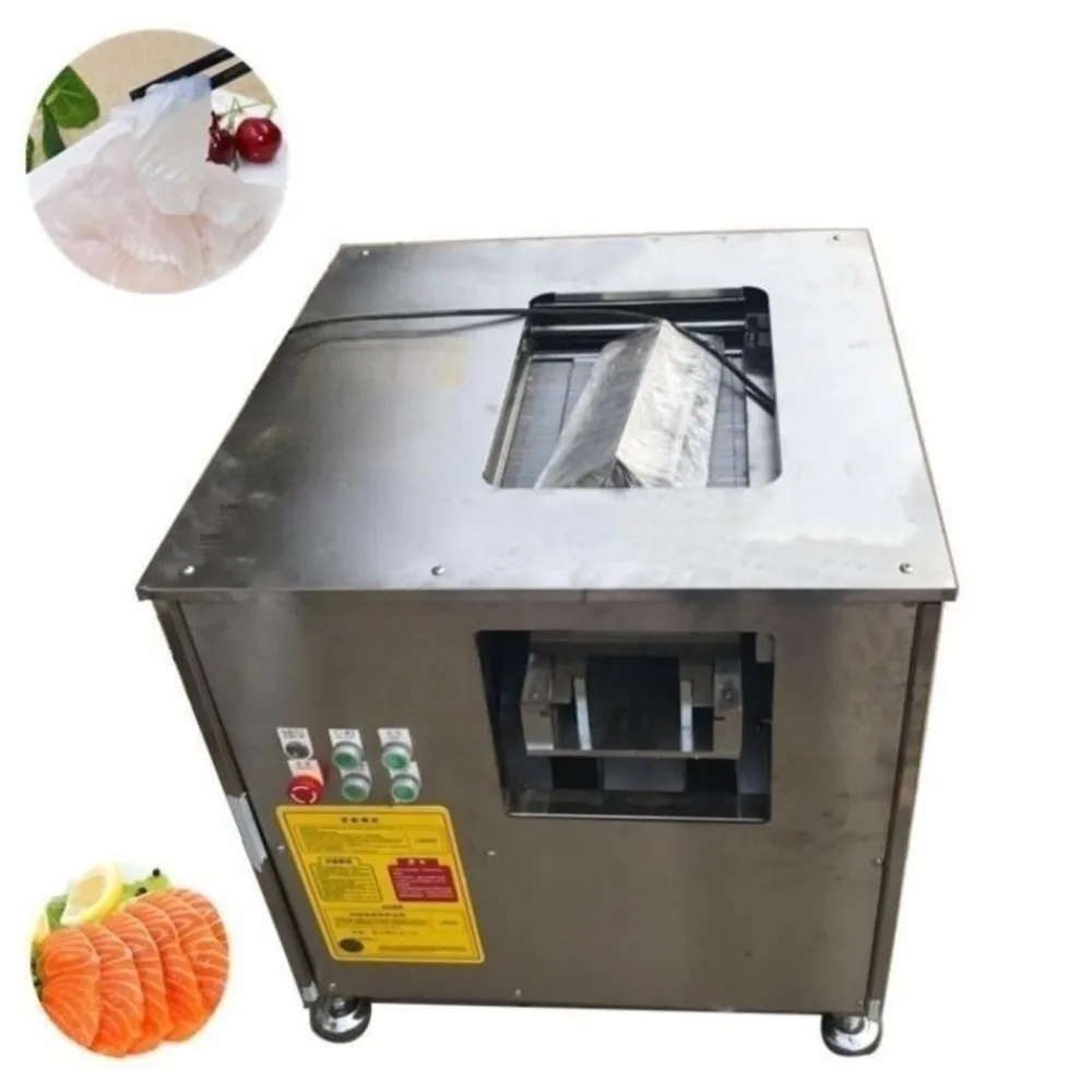 350-500KG/H High Output Commercial Fully Automatic Salmon Slicing Machine Fresh Fish Meat Slicer Cutter Machine For Sale