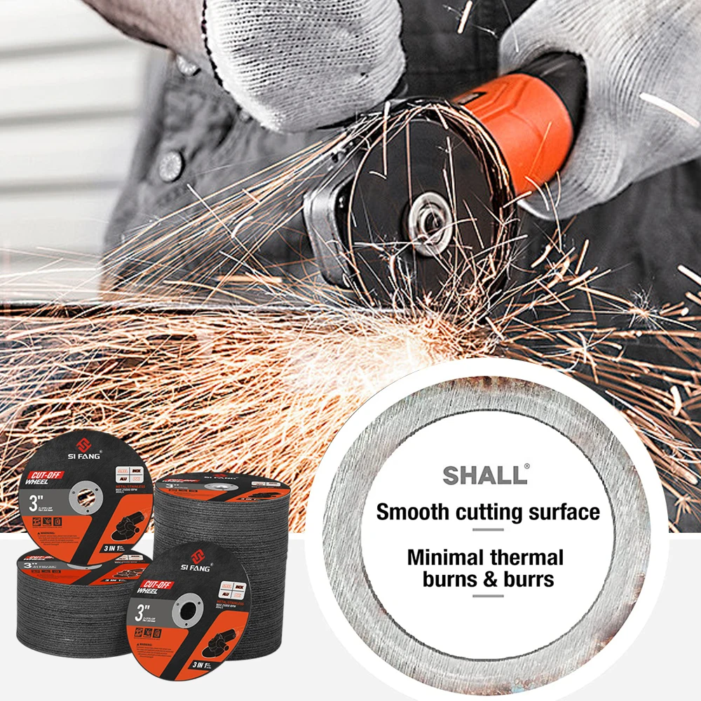 Rueda de corte de Metal de 3 pulgadas, disco de corte reforzado de fibra de 1,2mm, Dremal para amoladora angular, accesorios de herramientas de rotación