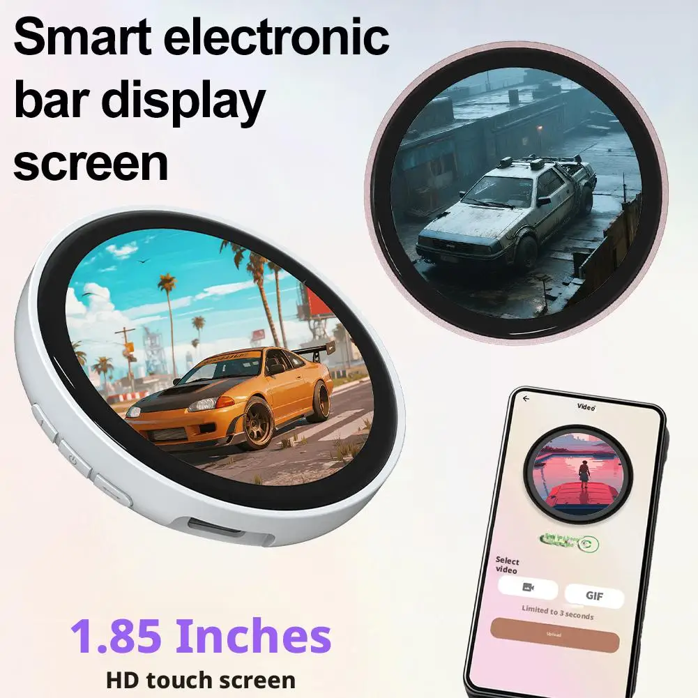 

DIY Bluetooth Smart Electronic Display Screen,High Definition Touchscreen Photo Album And Video Playback Electronic Badge