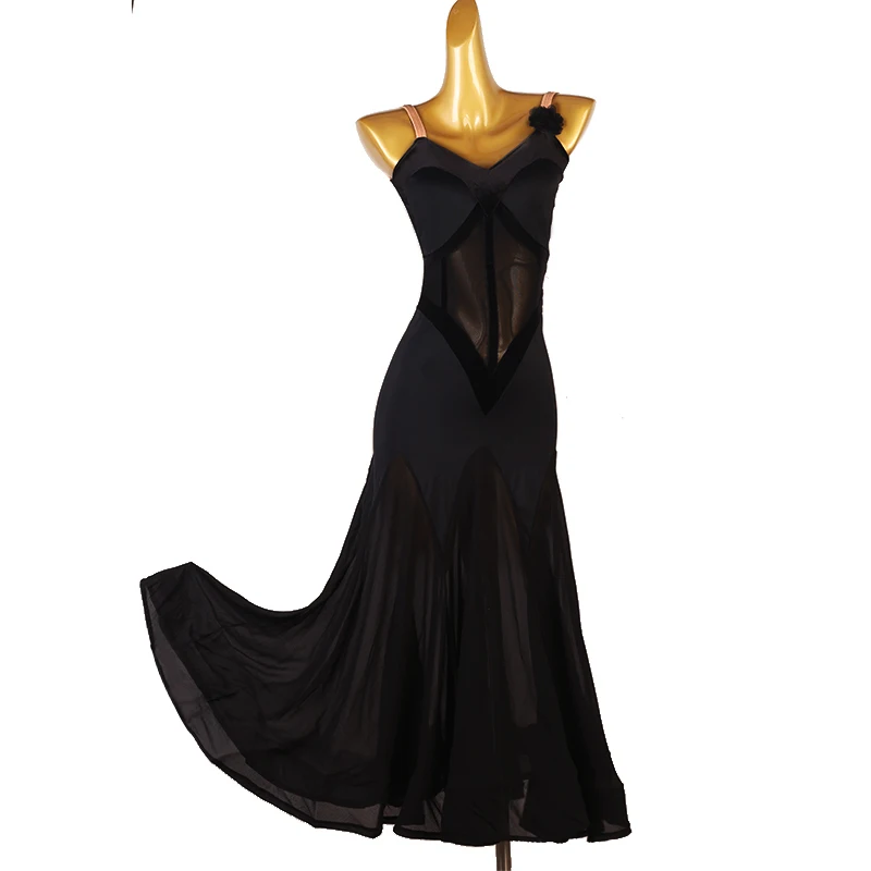 Robe de pratique de danse de salon pour femmes, norme nationale, performance moderne, olympiques de tango, grande balançoire, vêtements de valse, nouveau, 2023