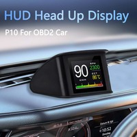 P10 Head Up Display Trip On-board Computer Car Digital OBD2 Mileage OBD Driving Computer Display Speedometer Temperature Gauge