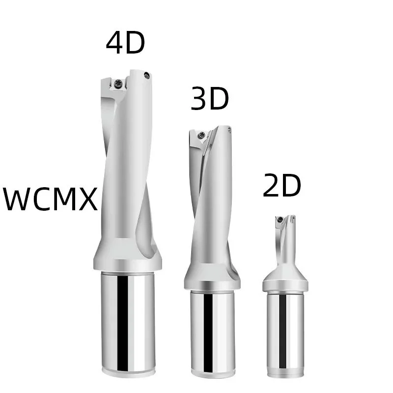 WC Indexable Drill U-Drill for Fast Hole Making in Aluminum & Steel, WCMT Carbide Inserts 2D/3D/4D