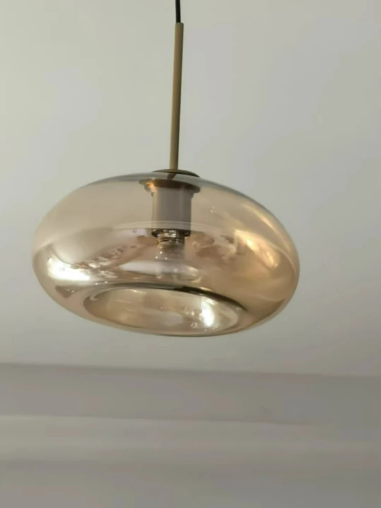 

Современный стеклянный подвесной светильник для столовой, спальни, прикроватной зоны, кухни, кафе, декоративный подвесной светильник-люстра