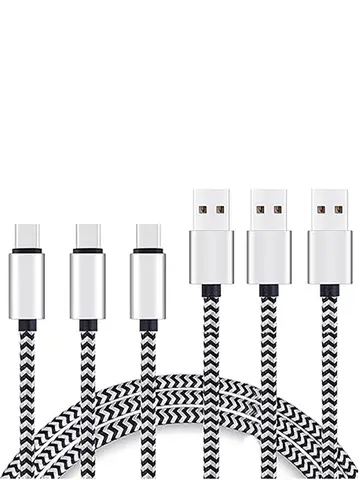 USB Type C Cable 2.4A Fast Charging Battery Charger Wire Woven Nylon Data Cable Mobile Phone Charger For Huawei Samsung USB C