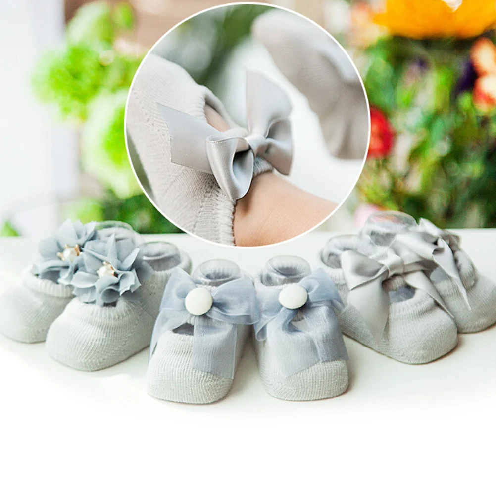 

1Pair Baby Non-Slip Floor Socks Soft Breathable Cotton Toddler Girls Boys Infant Size for 0-36 Months Anti-Skid Baby Socks
