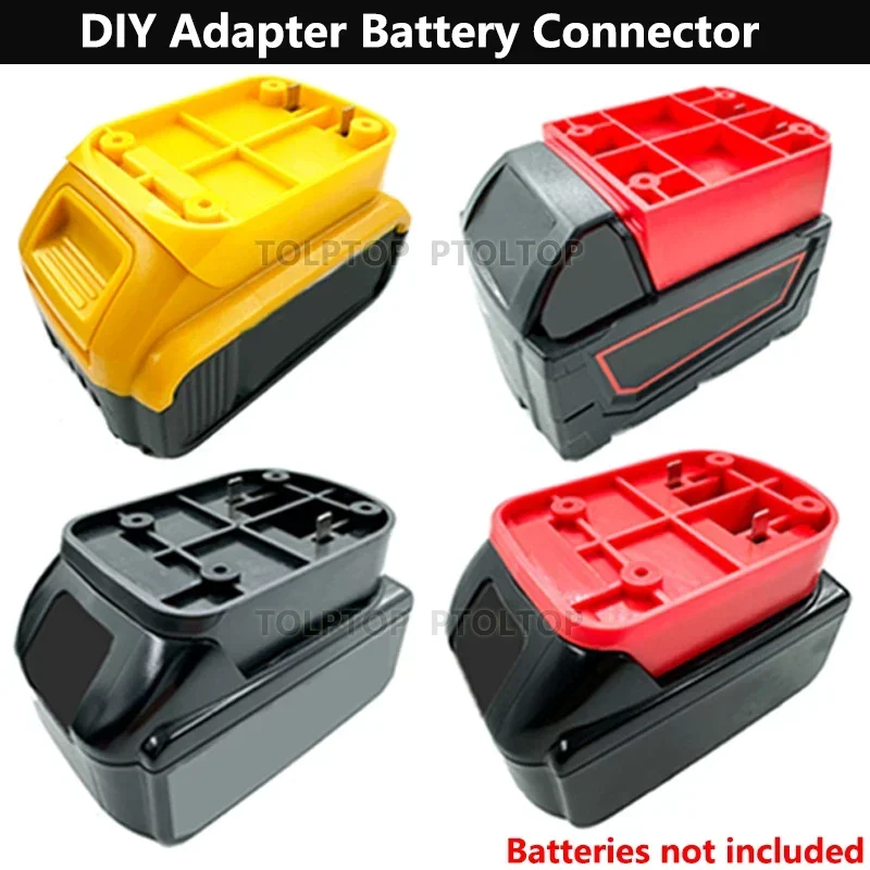 ใหม่ DIY อะแดปเตอร์แปลงฐานหัวชาร์จสําหรับ Makita สําหรับ DeWalt สําหรับ Milwaukee 18V แบตเตอรี่ลิเธียมพลาสติก DIY Connector