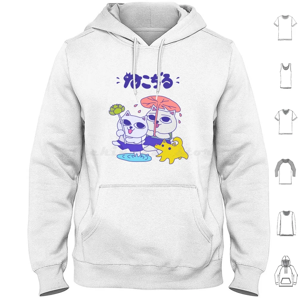 Nekojiru Udon sudaderas con capucha de manga larga Nekojiru gatos Udon Japón sopa Gekijo dibujos animados Anime gato sopa gato Nekojiru Udon Meme