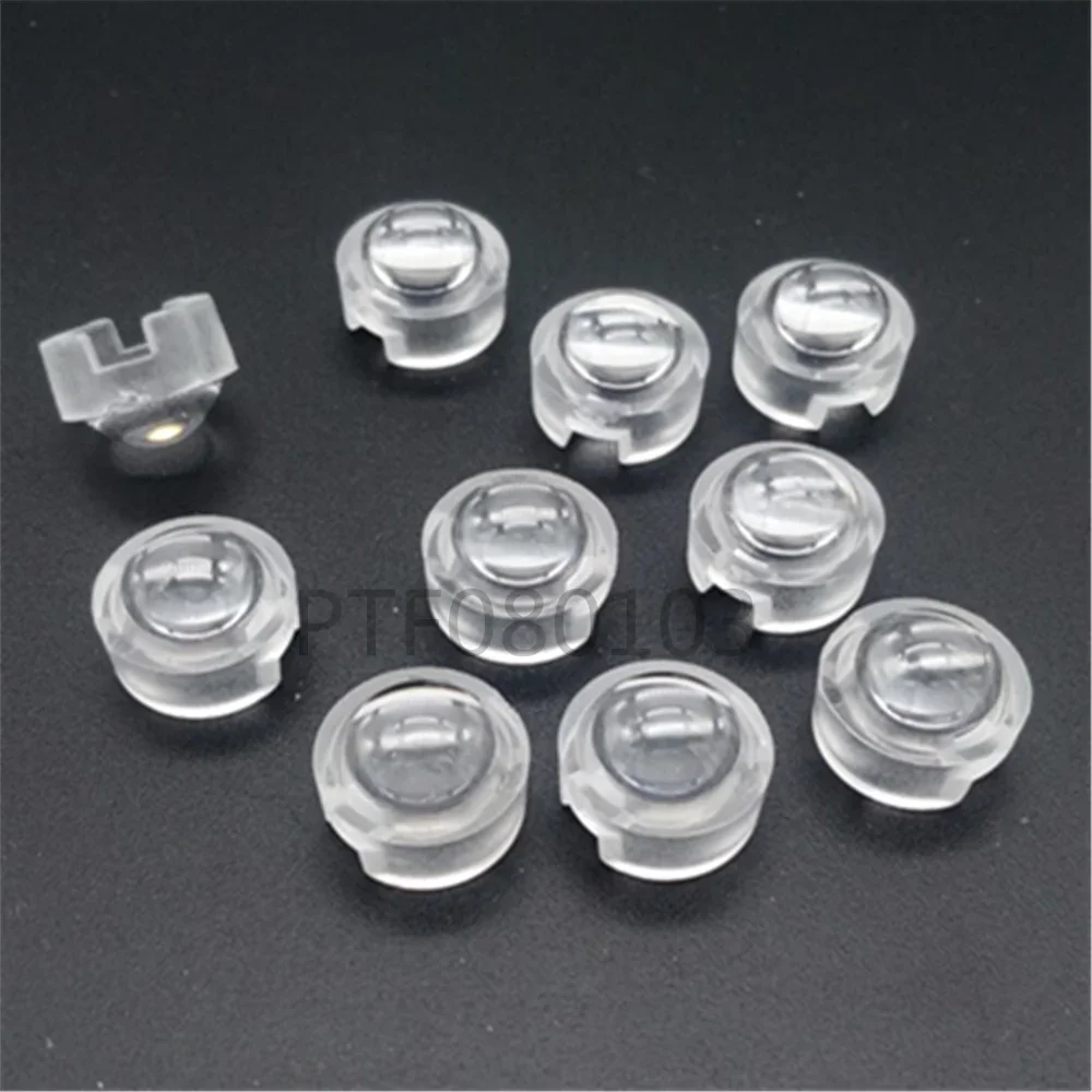 100pcs 13mm mini LED Lens 1W 3W 5W 15 30 45 60 90 100 Degree Needn't Holder for IR CCTV Optical LED PCB Convex Lenses