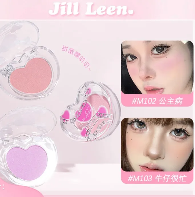 JILL LEEN Love Blush Clay Cream Single Colour Highlighting and Contouring Blush Purple Blush Blue Matte Highlighting Expansion