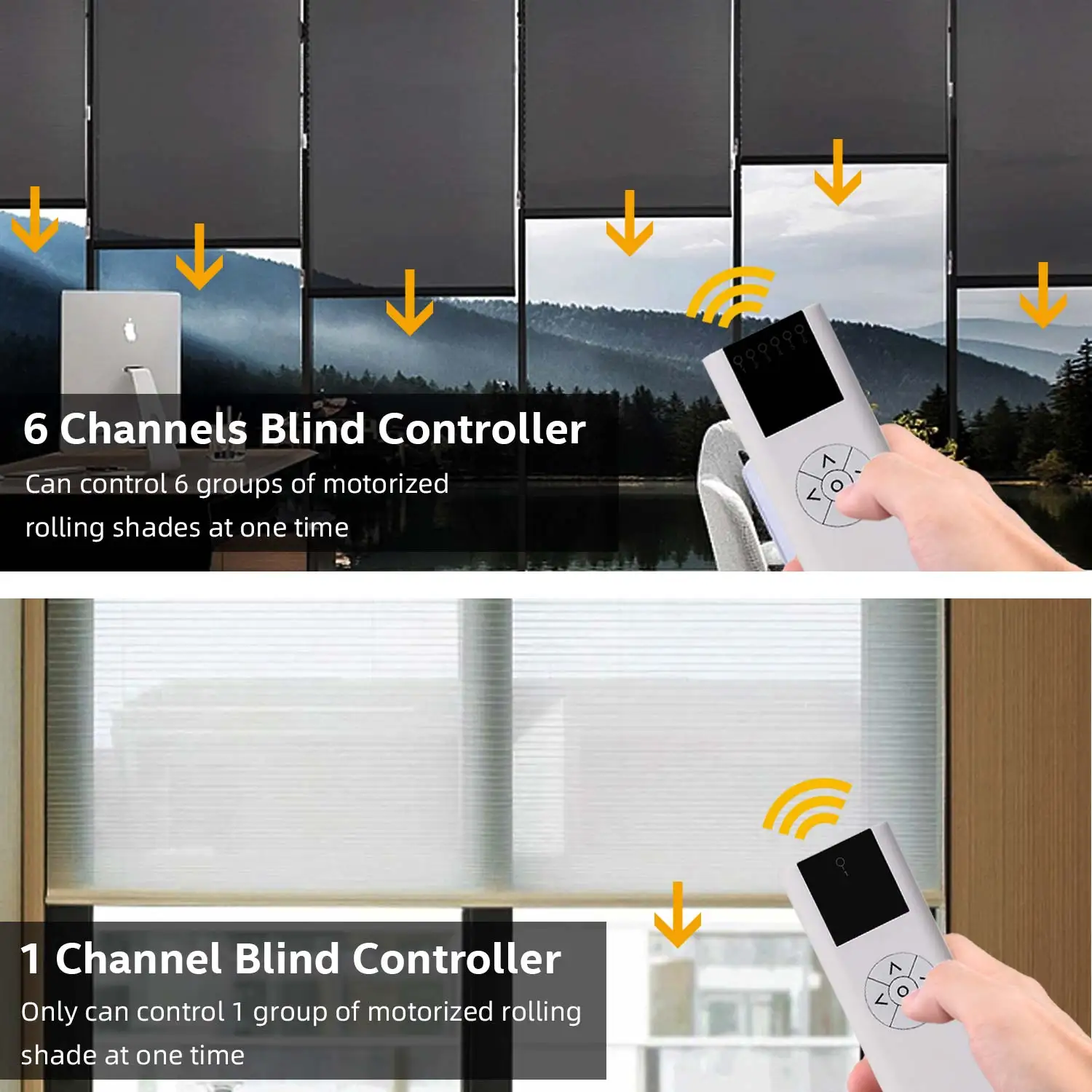 AC114-01B,AC114-06B Blinds Transmitter AC114-06 RF 433.92 Wireless Control for Motorized Roller Shades and Blinds