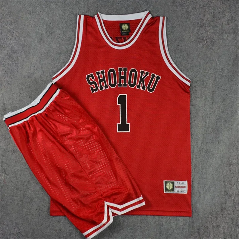 Disfraces de cosplay de Anime Slam Dunk, jersey del equipo de baloncesto Shohoku, Sakura AGI, Hanamichi, Rukawa, ropa deportiva, uniforme escolar se