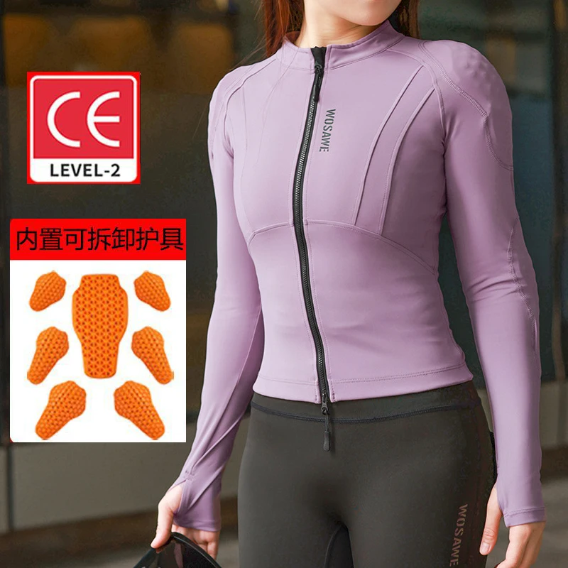 

WOSAWE Wome's Motorcycle Jacket Full Body Soft Armor Protection Jackets Motocross Racing Slim Clothing Moto Riding Protectors