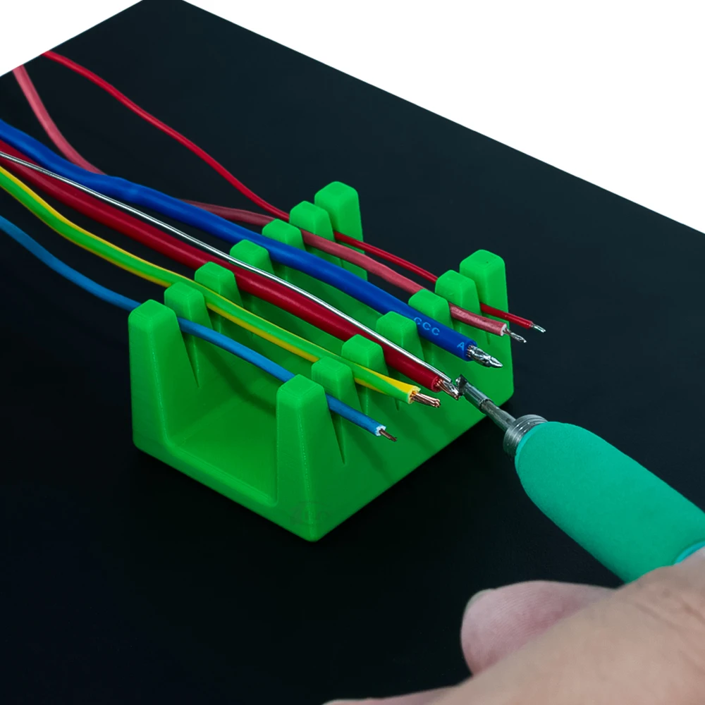 Pince de fil de station de soudage ABS, pince de câble, support de fil en silicone, support rapide