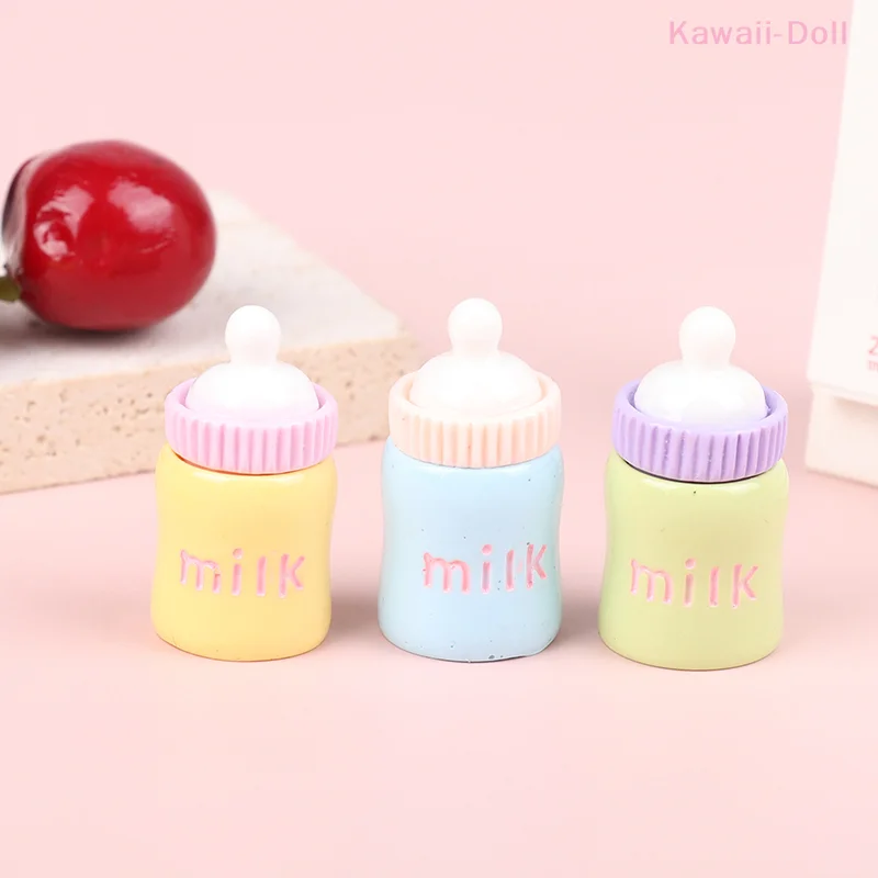 2 قطعة دمى طفل زجاجة تستخدم في الرضاعة دمية سحرية اللهايات زجاجة الحليب لتغذية بيت الدمية لتقوم بها بنفسك الملحقات