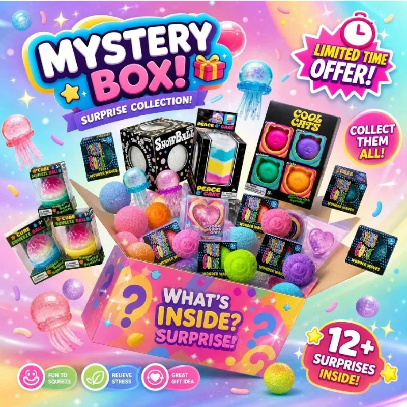 

Kawaii Food & Ocean Squishy Blind Box, Assorted Cartoon Mystery Lucky Surprise Set, 3 Independent Random Draws, Collectible Slow Rebound Squishy Toy, Soft Maltose Sensory Decompression Fidget Gift