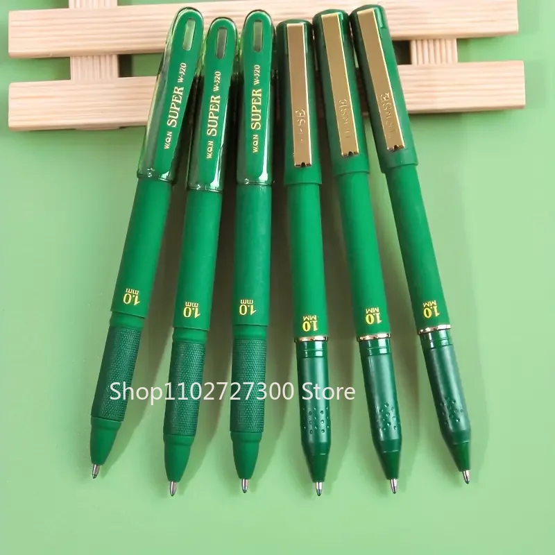 Bolígrafo de Gel de tinta verde vibrante para útiles escolares, punta fina de 1,0mm, paquete de 1/3, papelería de oficina de alta calidad