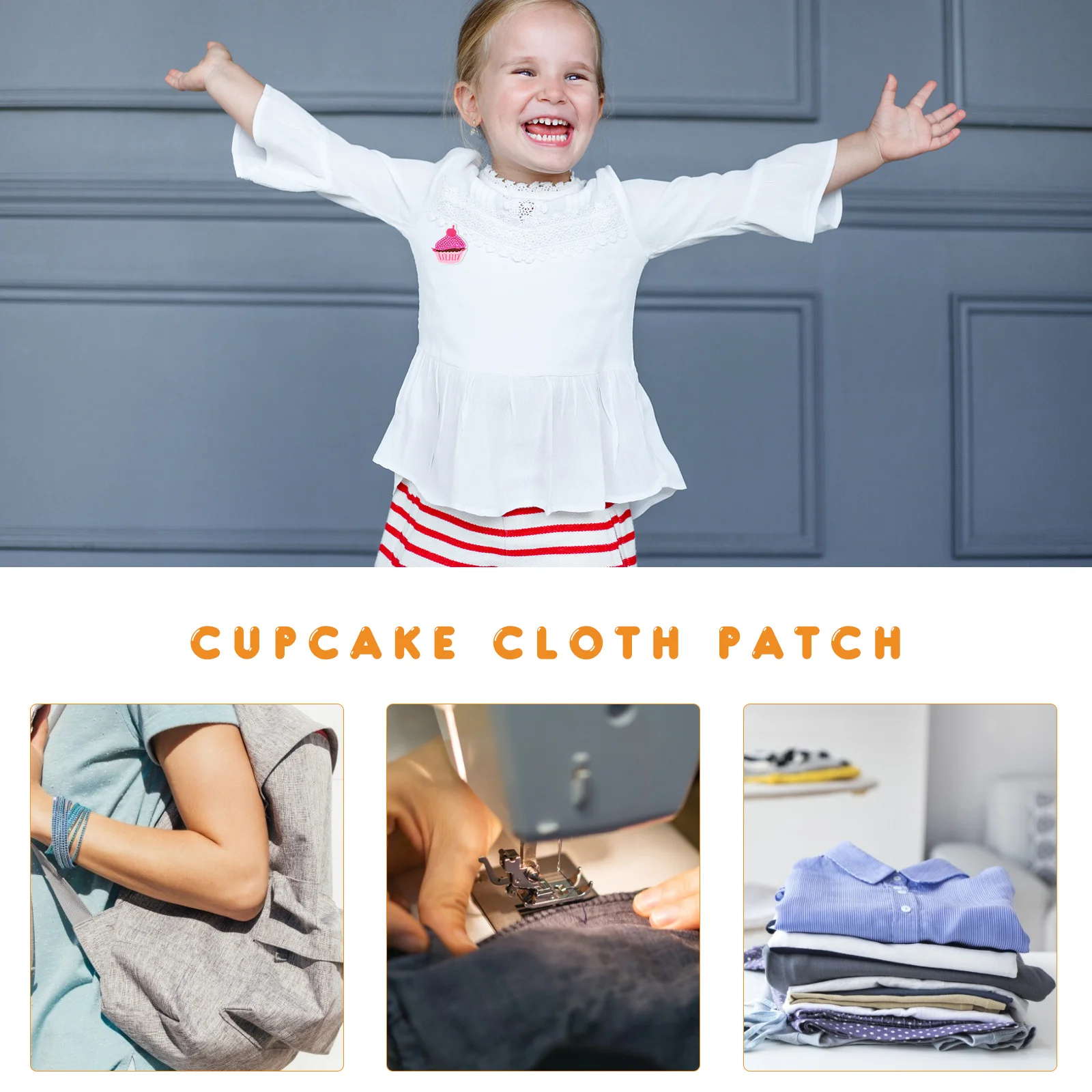 

10pcs Ice Cream Cupcake Cloth Patches Cartoon Applique For Diy Sewing Iron On Badge Embroidered Patch Craft Supplies