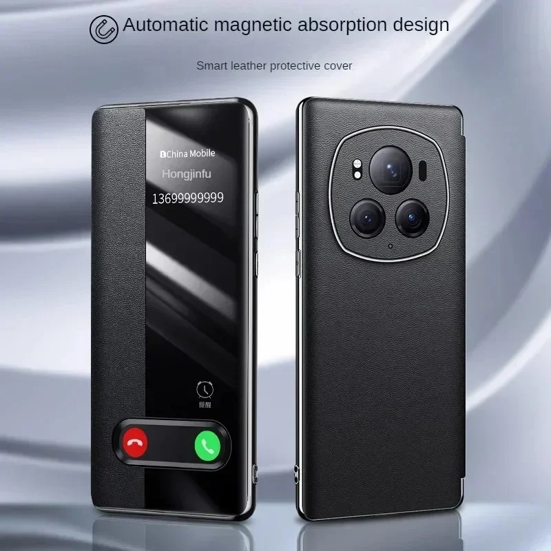 

Luxurious Pu Leather Phone Case For Honor Magic 6 Pro Flip Magnetic Protective Cover