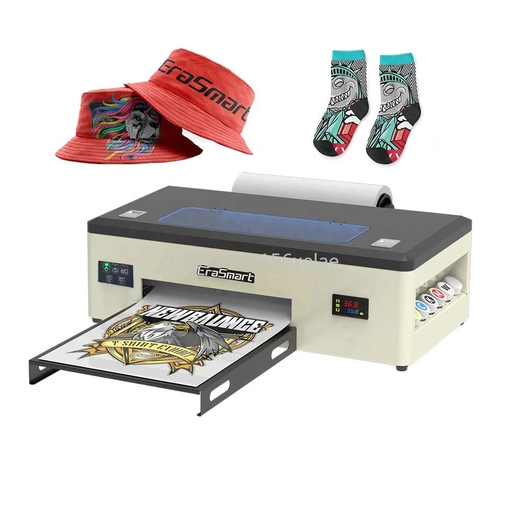 

Erasmart Desktop PET Film Inkjet Flatbed Printer Fabric A3 1390 DTF Printer T Shirt DTF Printing Machine