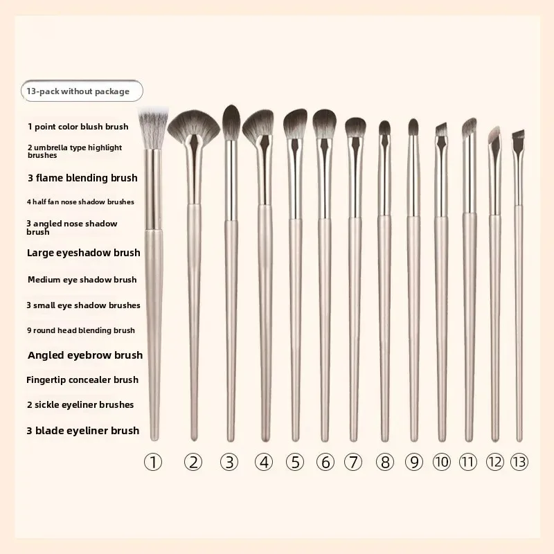 Professional Eye Makeup Brush Set Precision Eyeliner Blending Angled Brushes for Smokey Eye Travel Size Cruelty Free Kit