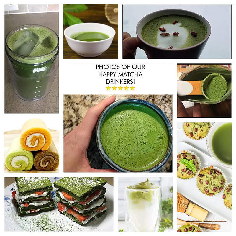 Produk pelangsing alami Matcha murni untuk membakar lemak, makanan penutup & minuman membuat kue Vegan, bebas zat perekat, kaya akan antioksidan & Vitamin