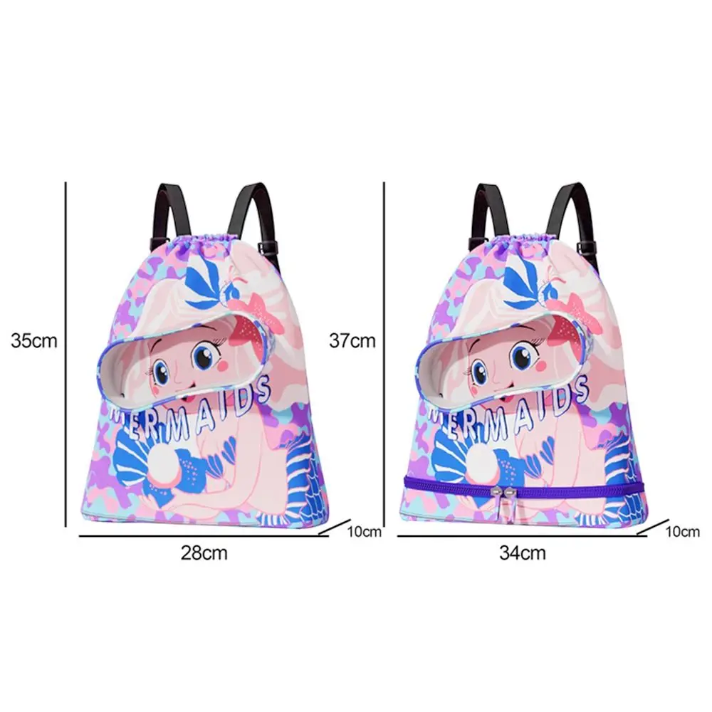 Dry Wet Separation Children Swimming Bag Travel Fitness for Sport Drawstring Beach Bag Kid Swim Bag Swim Backpack Adjustable