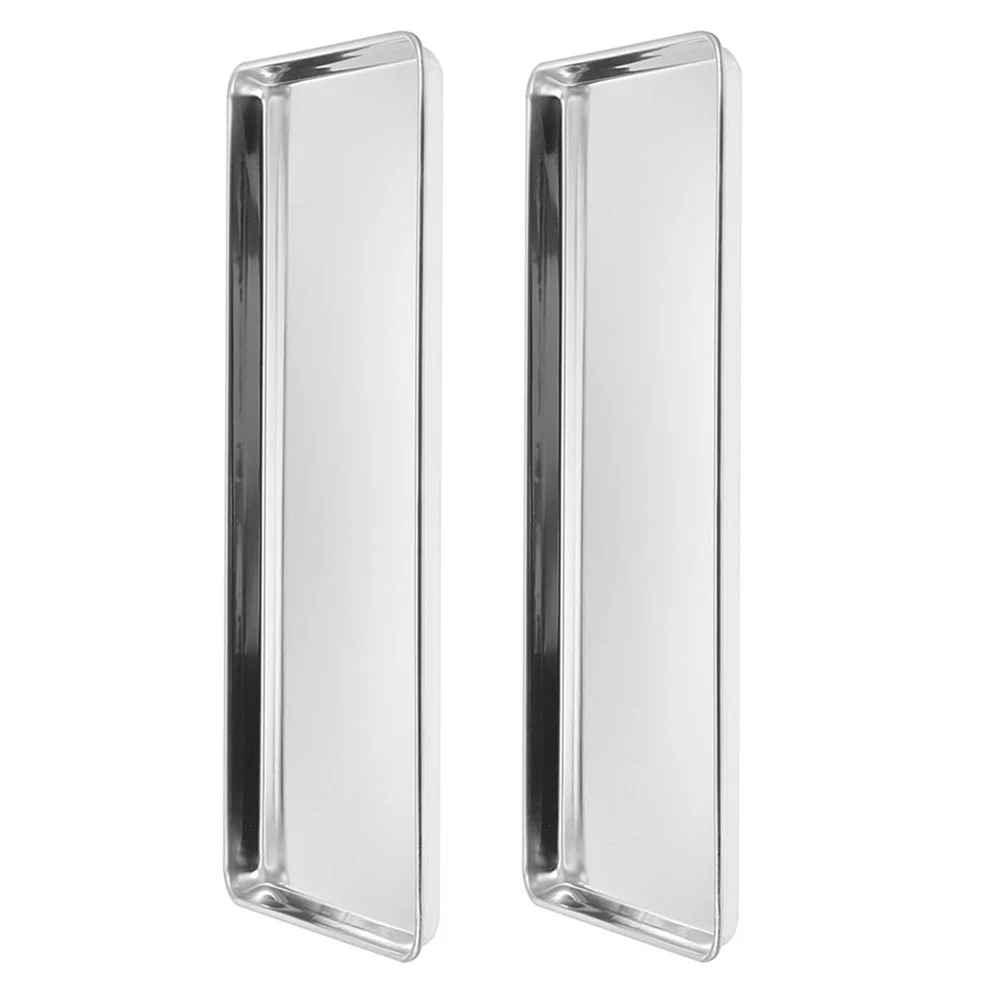 

2Pcs Stainless Steel Steam Pan Tray Rectangular Food Tray Hotel Restaurant Kitchen Buffet Serving Stainless Steel Steam Pan