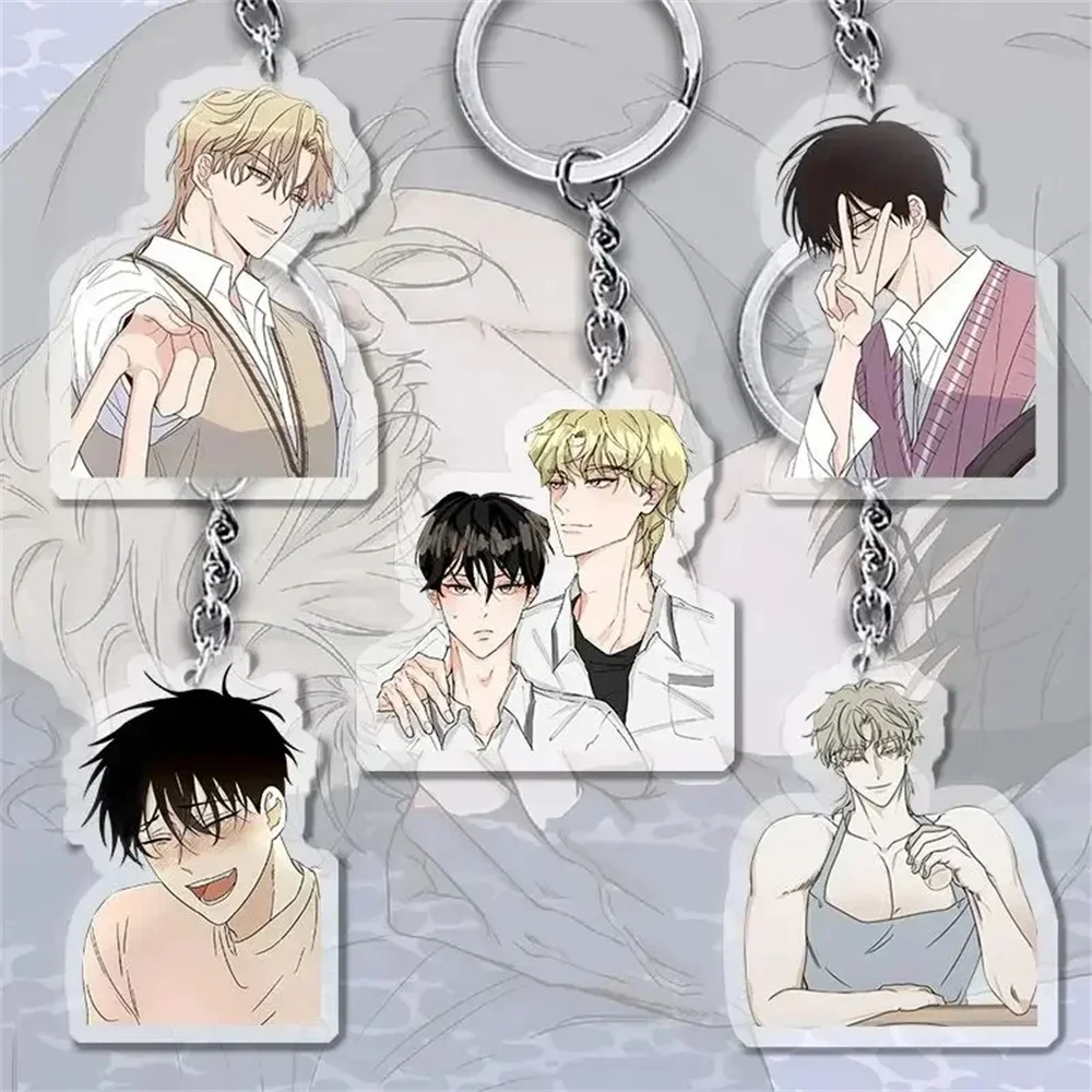 

Korean BL Manwha 6CM Anime Keychain Women Lee Joobin Lee Joobin Acrylic Key Chain Man Cute Key Ring Bag Pendant Ornament Gift