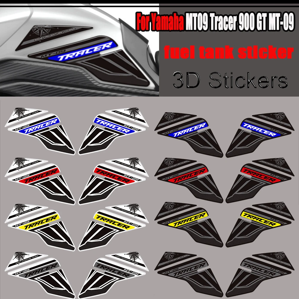 Motorcycle Wind Deflector Windscreen Gas Fuel Oil Kit Knee Tank Pad 3DStickers Decals For Yamaha MT09 MT 09 Tracer 900 GT MT-0 9