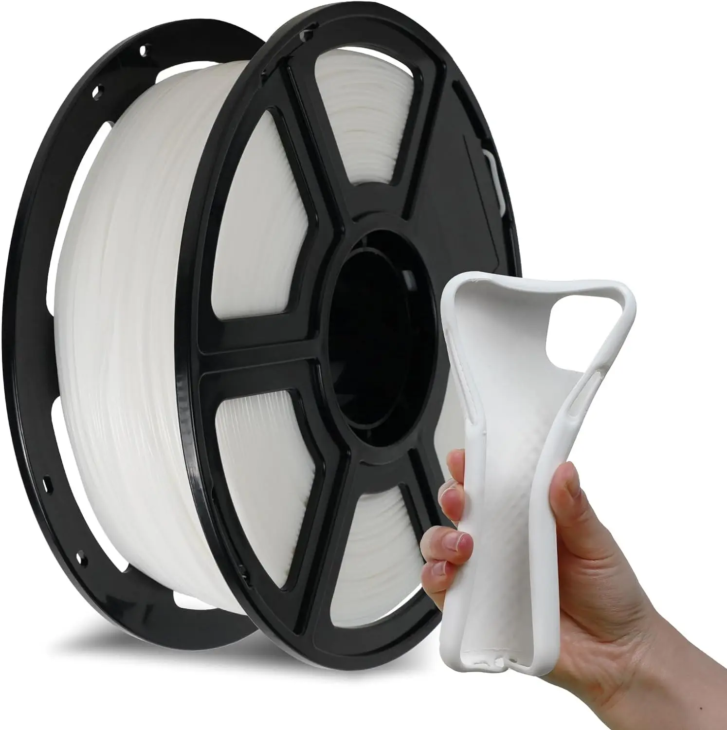 

4X Longer Stretch Flexible PLA Filament 1.75 mm for 3D Printer Printing