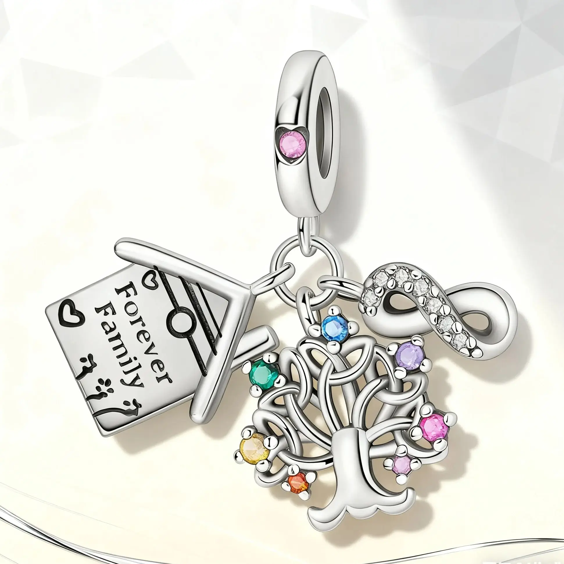 

Tree of Life House 925 Silver Charm For Woman Fit Bracelet Diy Original Pendant Jewelry
