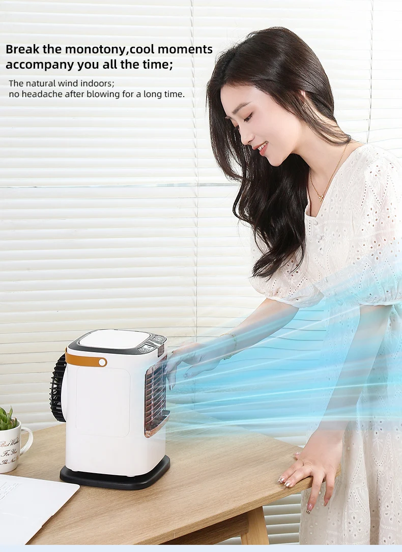 Humidification Refrigeration Small Fan Portable Mini Electric Cooling Fan 2nd Generation Negative Ion Desktop Fan Healthy Cool