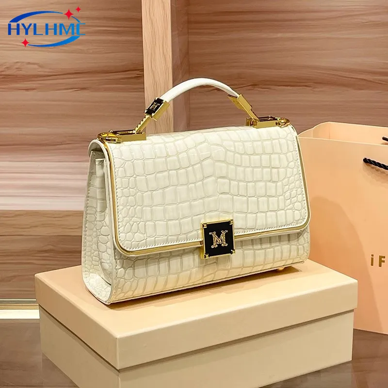 Crocodile Fashion Leather Women\'s Handbag 2024 New Europe And The United States Fashion Single Shoulder Crossbody Bags