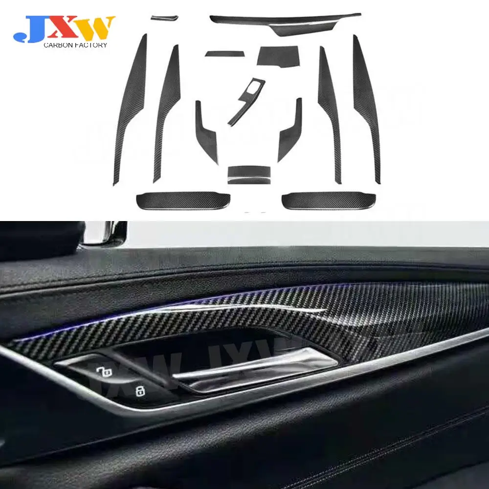 

For 5 Series Left Hand Drive Dry Carbon Fiber Interior Dashboard Moulding Trim Cover For BMW G30 G31 G38 528li 530li 2017 2018