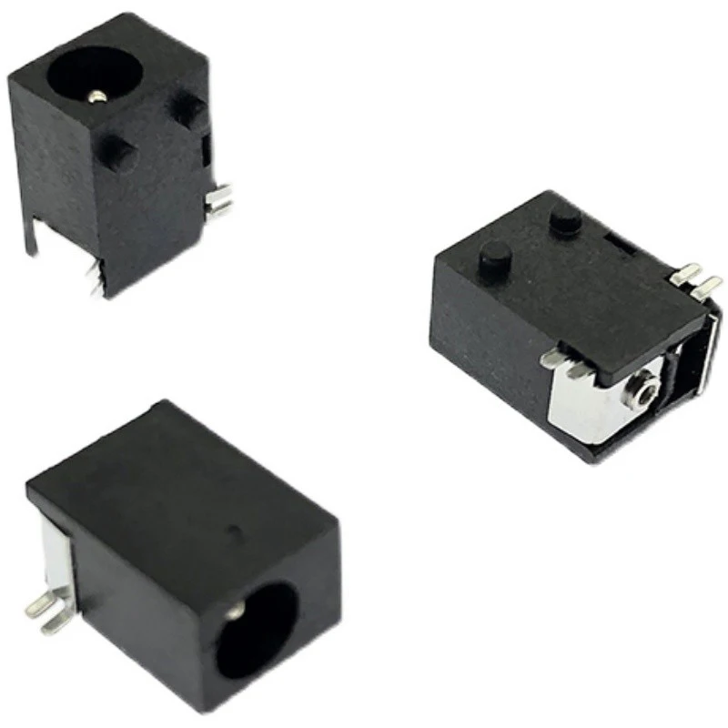 5PCS DC047 DC-047 black 3.8mm*1.3mm 2 pins DC Power Jack Female Connecter DC jack with 2 fixed PIN