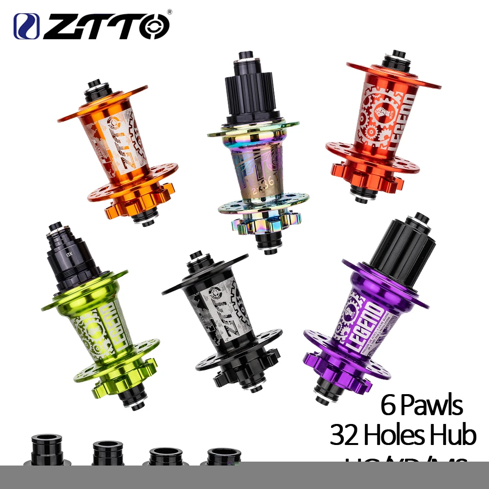 

ZTTO MTB Bicycle Hub DR290 32 Holes 6 Pawls System HG XD MS Thru Axle Quick Release Front Rear 15x100 12x142 Disc Brake Hub