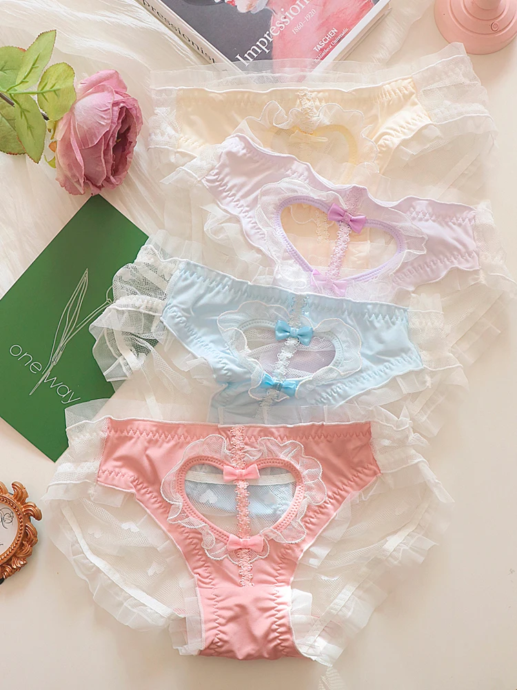 

Японское нижнее белье в стиле Лолиты Pure Desire, женские сексуальные кружевные тонкие трусики 2025, новые милые трусики для девочек
