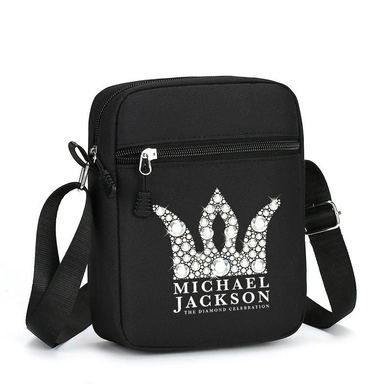 King of Pop Michael Jackson Crossbody Bags Nylon Small Shoulder Bag CUTE Oxford Messenger Side Sling Bag Husband Lady Chest Bag